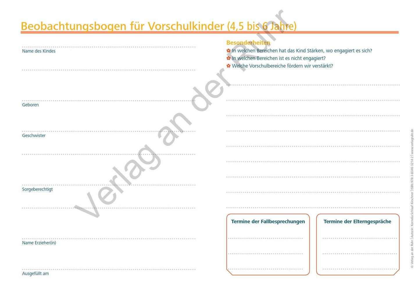 Bild: 9783834636041 | Auf einen Blick! - Der Beobachtungsbogen Sprachentwicklung von 1-6...