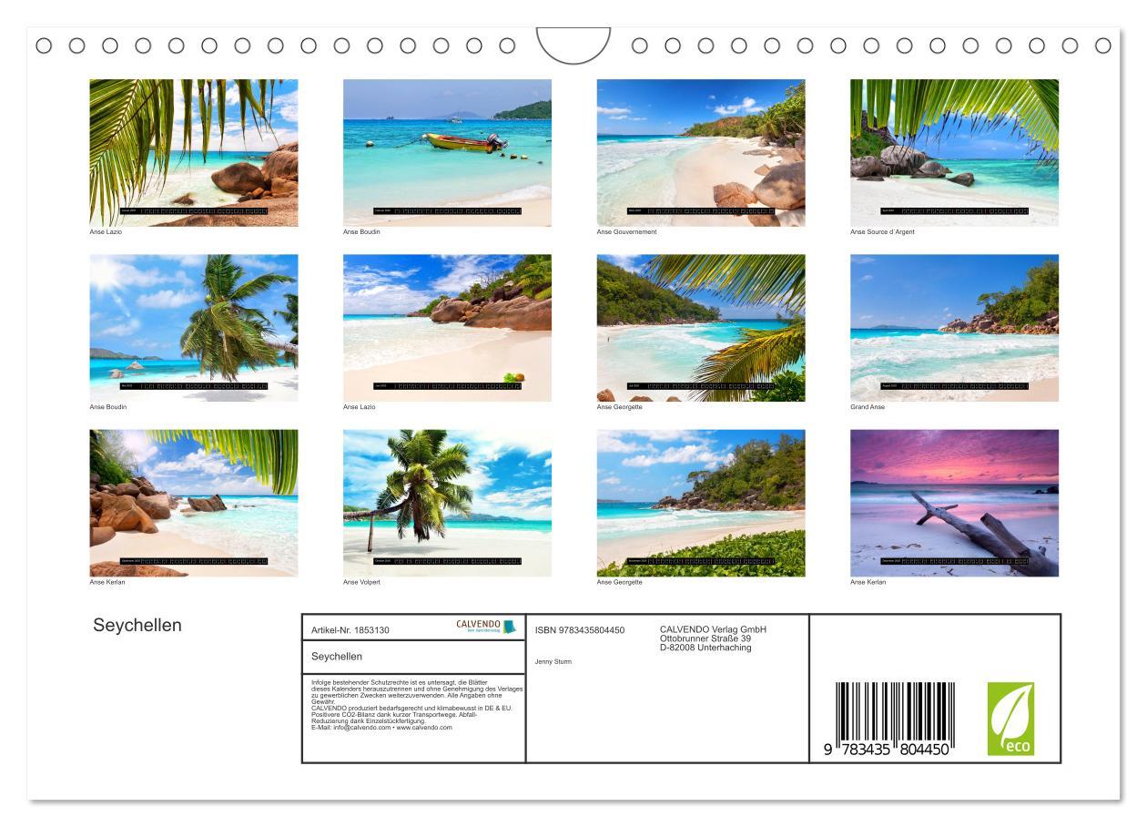 Bild: 9783435804450 | Seychellen (Wandkalender 2025 DIN A4 quer), CALVENDO Monatskalender