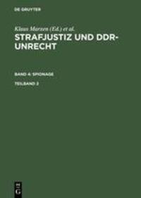 Cover: 9783899490817 | Strafjustiz und DDR-Unrecht. Band 4: Spionage. Teilband 2 | Buch