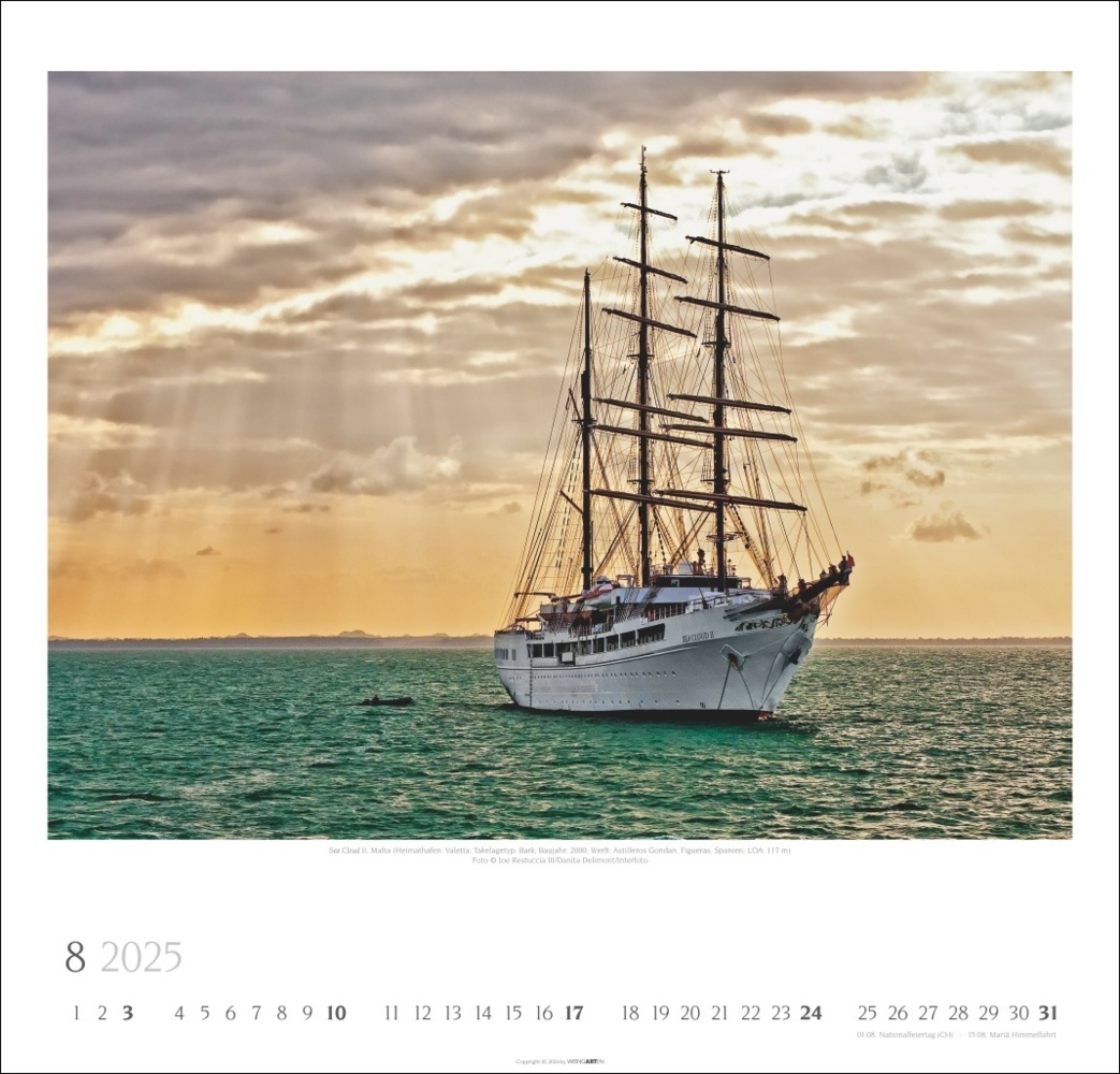 Bild: 9783839900345 | Tall Ships Kalender 2025 | Kalender | Spiralbindung | 14 S. | Deutsch