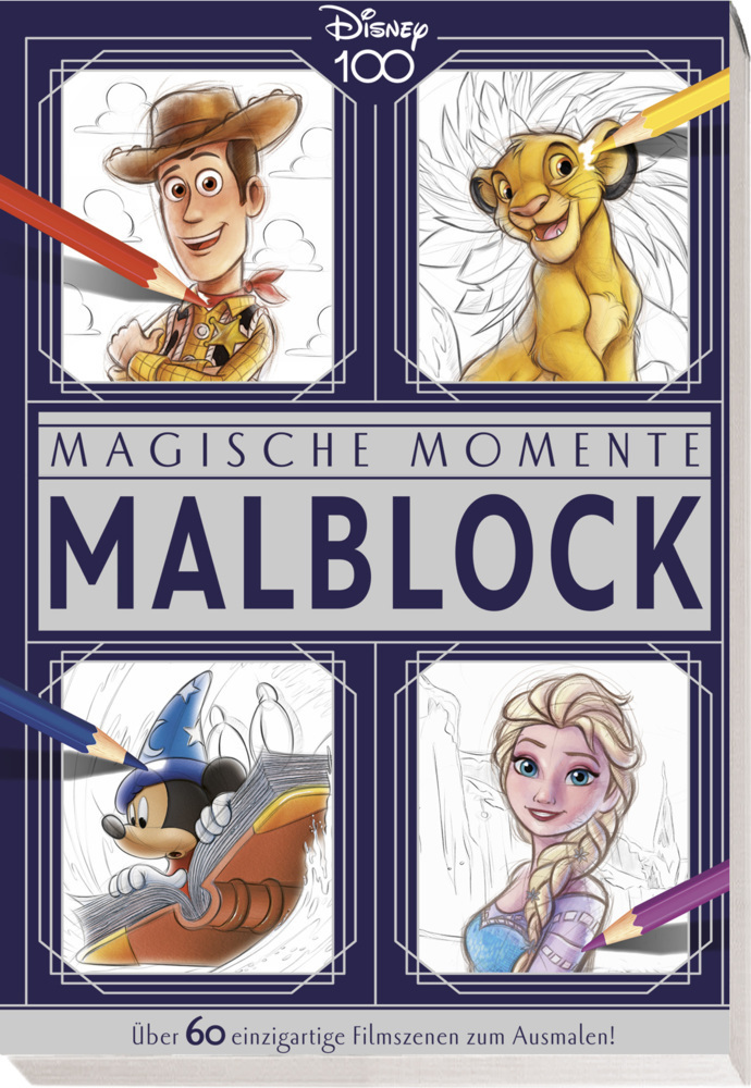 Cover: 9783833243837 | Disney 100: Magische Filme Malblock: über 60 einzigartige...