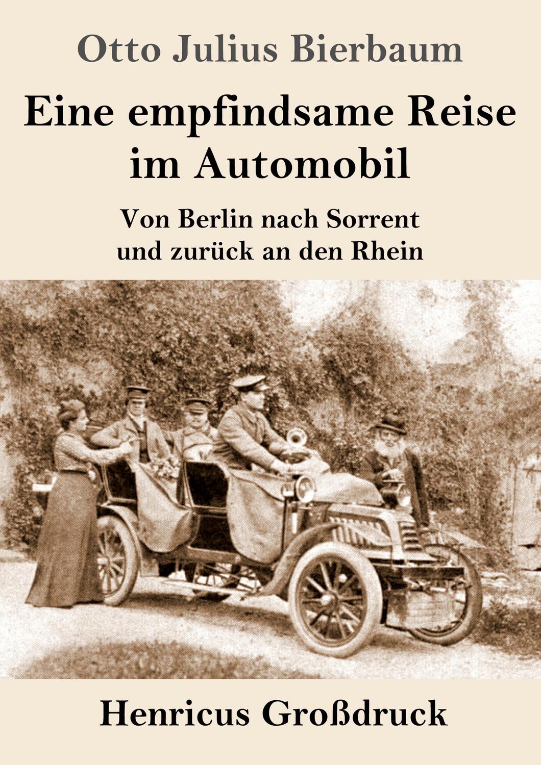 Cover: 9783847847533 | Eine empfindsame Reise im Automobil (Großdruck) | Otto Julius Bierbaum