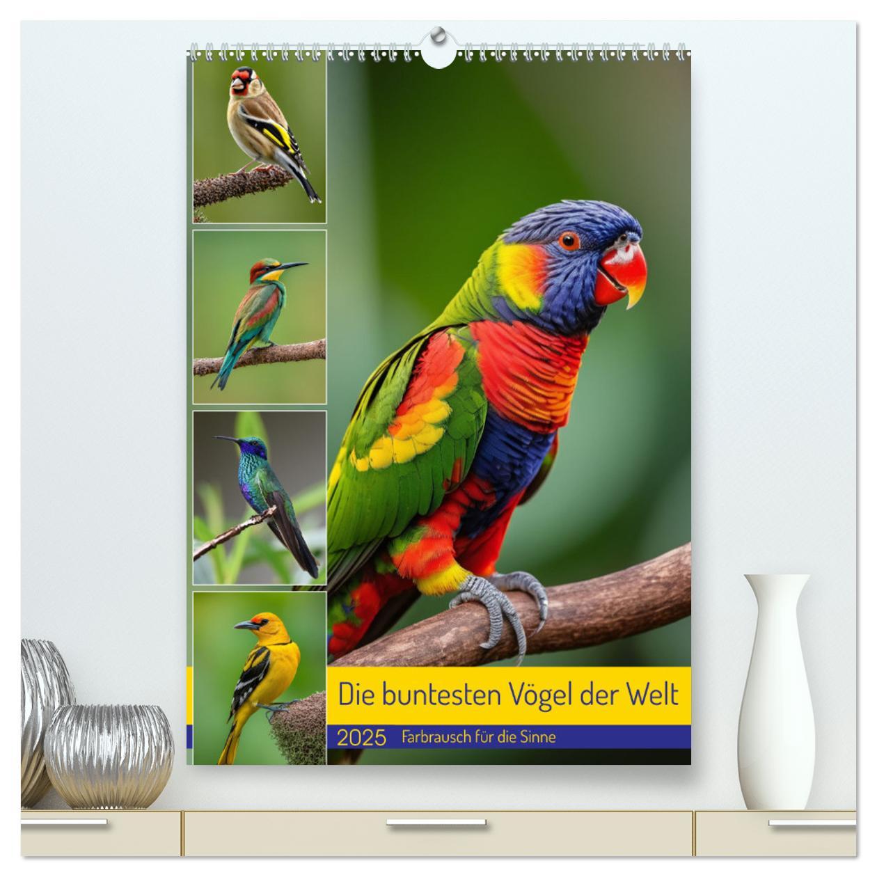 Cover: 9783457163177 | Die buntesten Vögel der Welt (hochwertiger Premium Wandkalender...