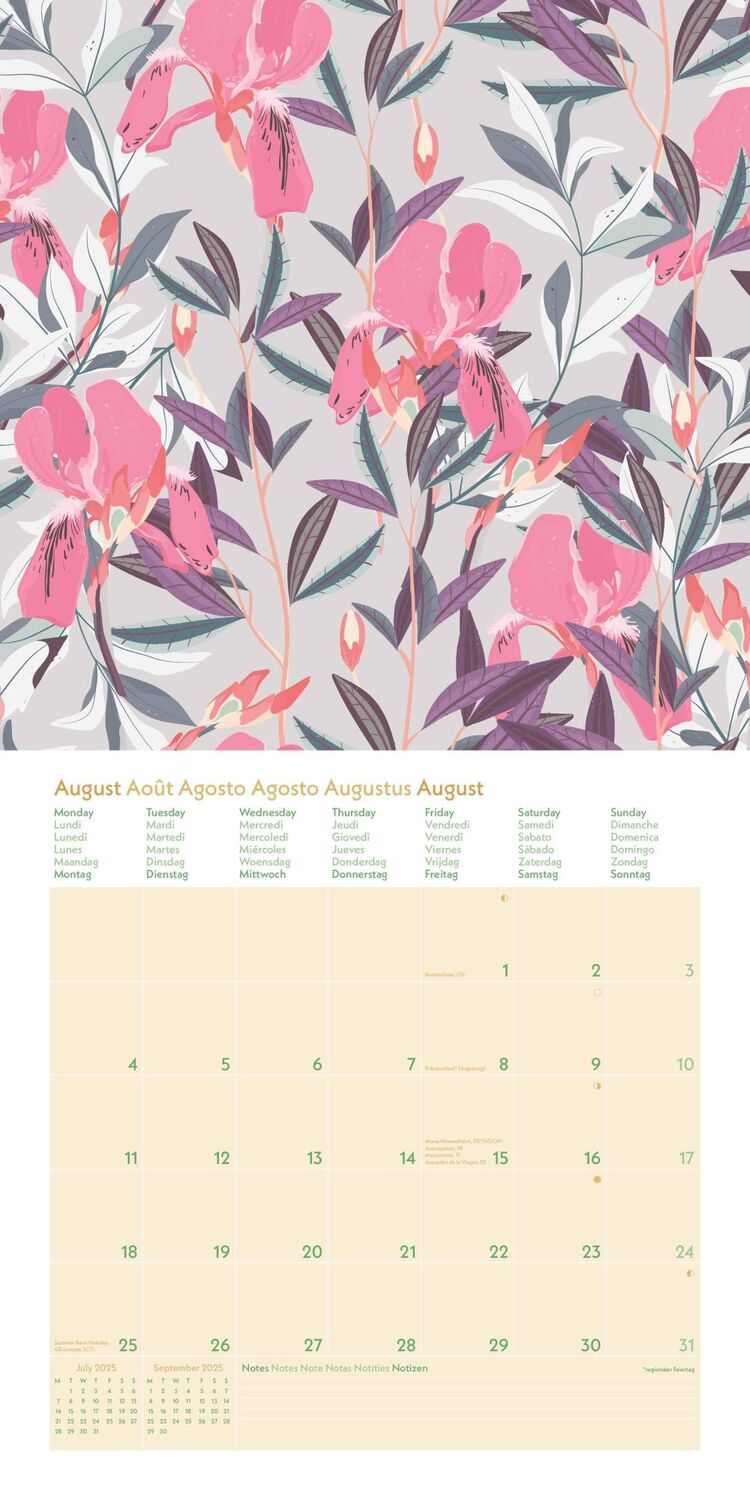 Bild: 4002725981721 | GreenLine Floral 2025 - Wand-Kalender - Broschüren-Kalender - 30x30...