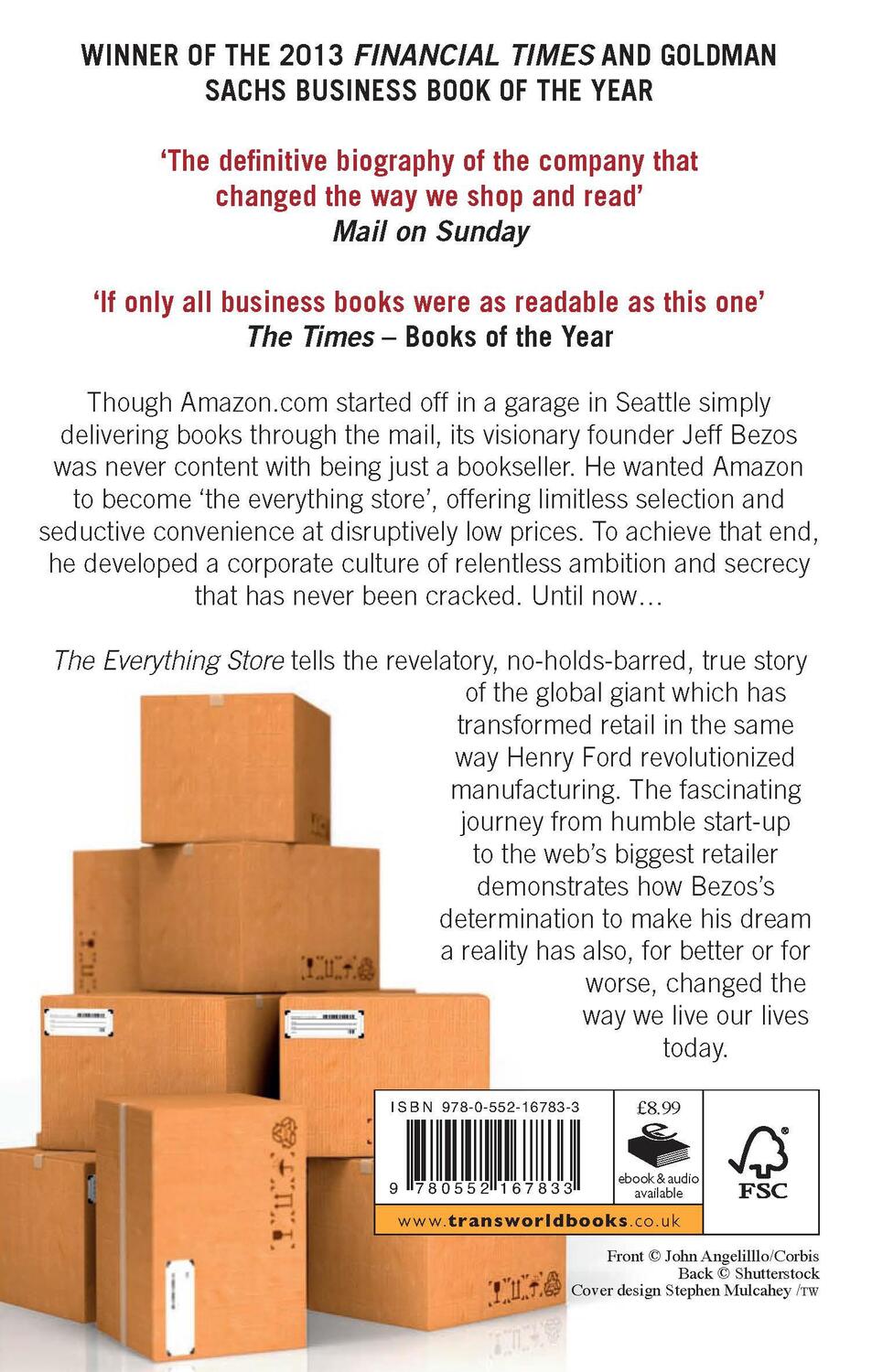 Rückseite: 9780552167833 | The Everything Store: Jeff Bezos and the Age of Amazon | Brad Stone
