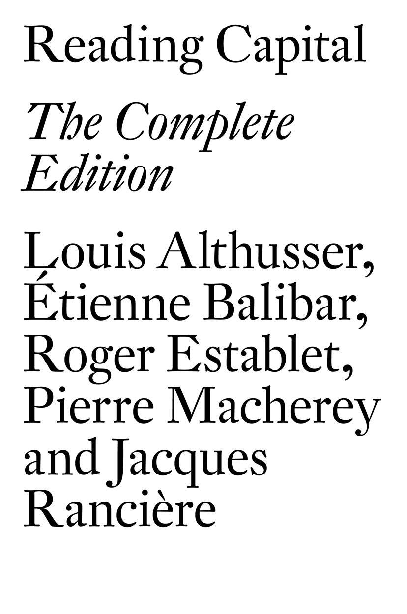 Cover: 9781784781415 | Reading Capital | The Complete Edition | Louis Althusser (u. a.)