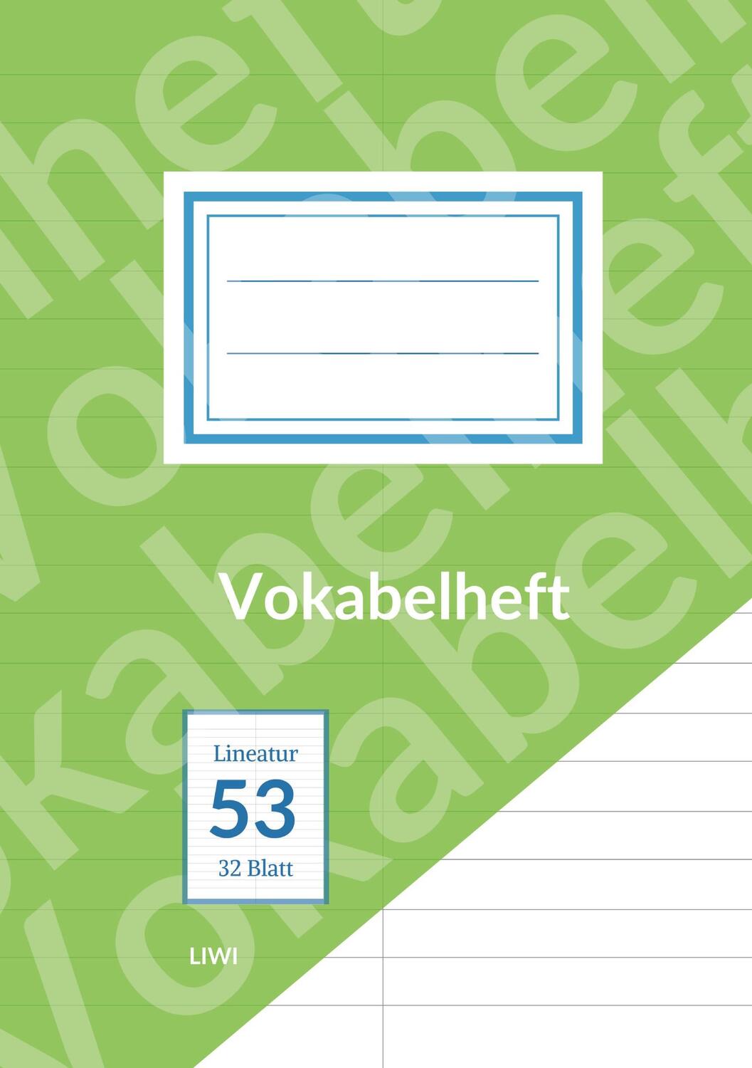 Cover: 9783965425262 | Vokabelheft A5 liniert - Lineatur 53 - 2 Spalten - 32 Blatt - FSC...