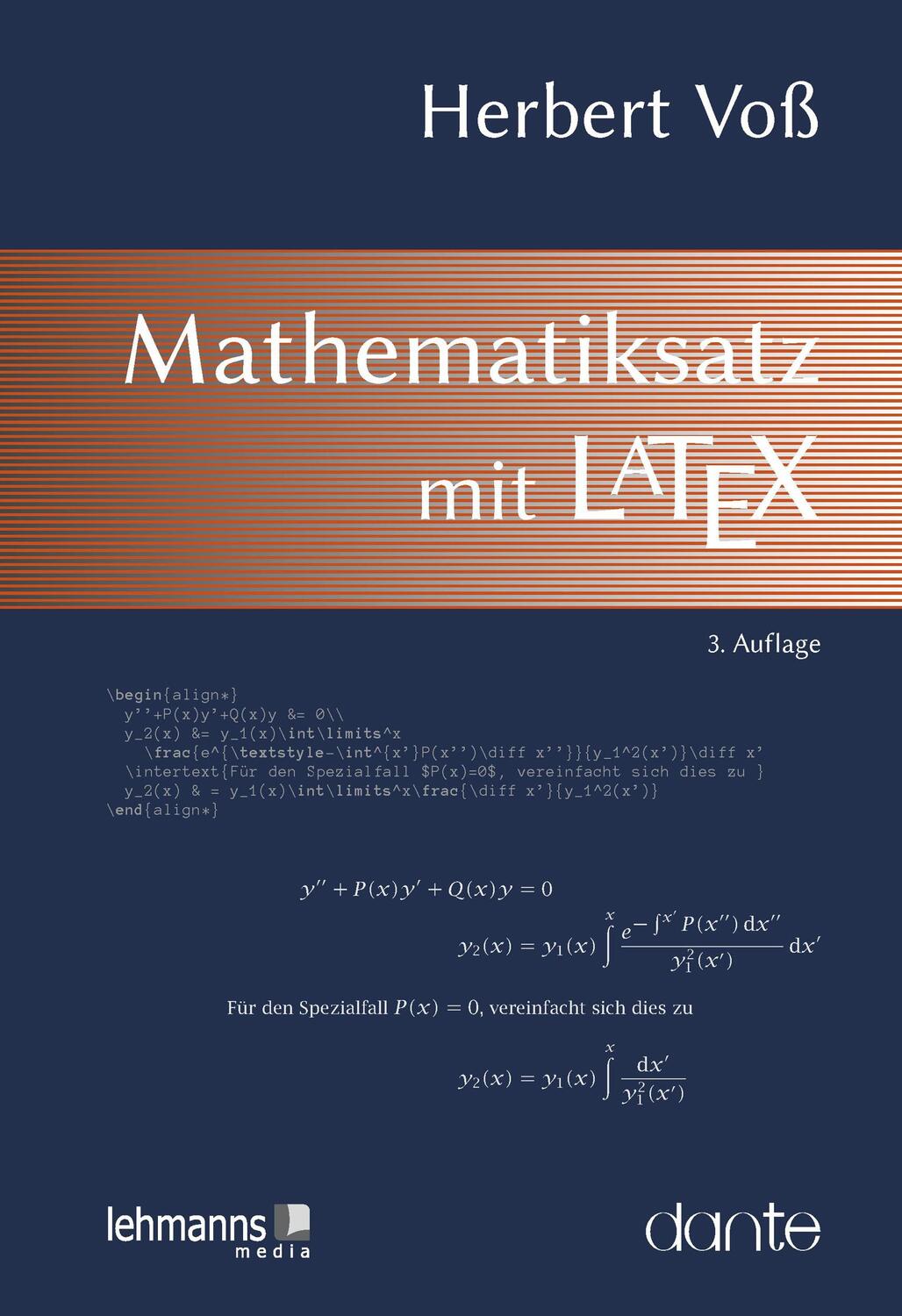 Cover: 9783865419767 | Mathematiksatz mit LaTeX | Herbert Voß | Taschenbuch | VIII | Deutsch