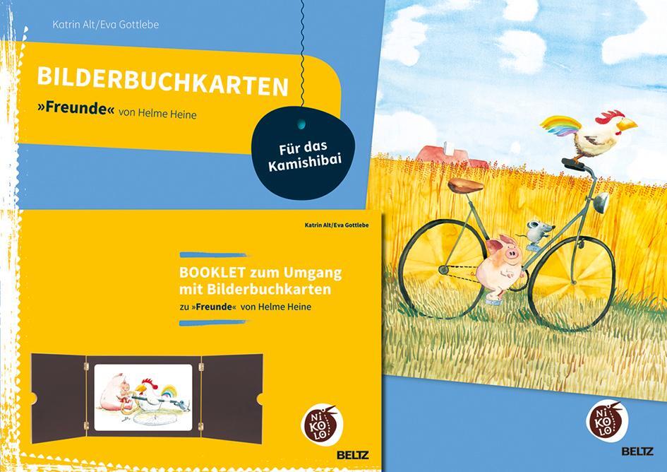 Cover: 9783407727510 | Bilderbuchkarten »Freunde« von Helme Heine | Katrin Alt (u. a.) | Box