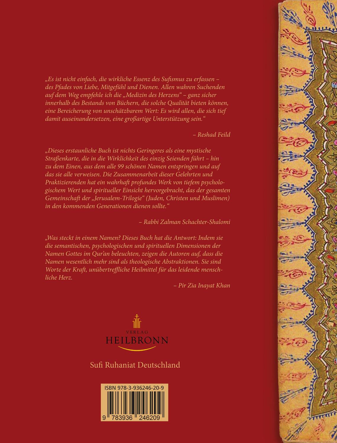 Rückseite: 9783936246209 | Medizin des Herzens | 99 Heilungswege der Sufis | Meyer (u. a.) | Buch