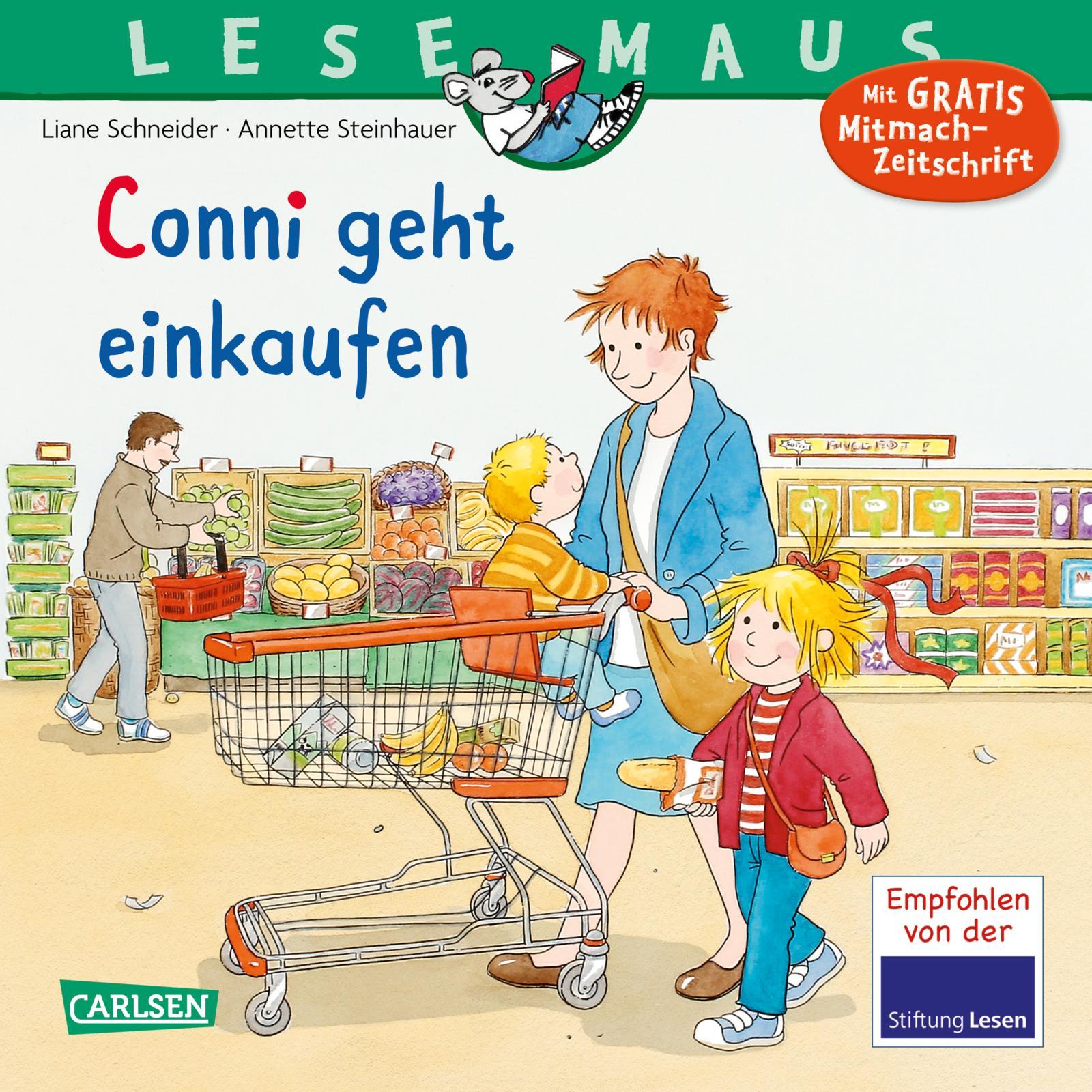 Cover: 9783551084125 | Conni geht einkaufen | Liane Schneider | Taschenbuch | Lesemaus | 2025