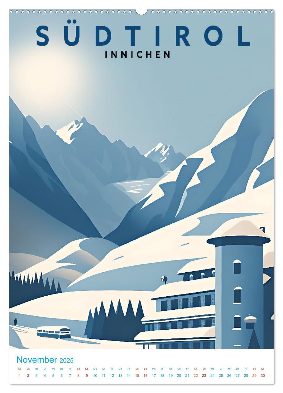 Bild: 9783435885350 | Südtirol - Old School Poster Style (Wandkalender 2025 DIN A2 hoch),...