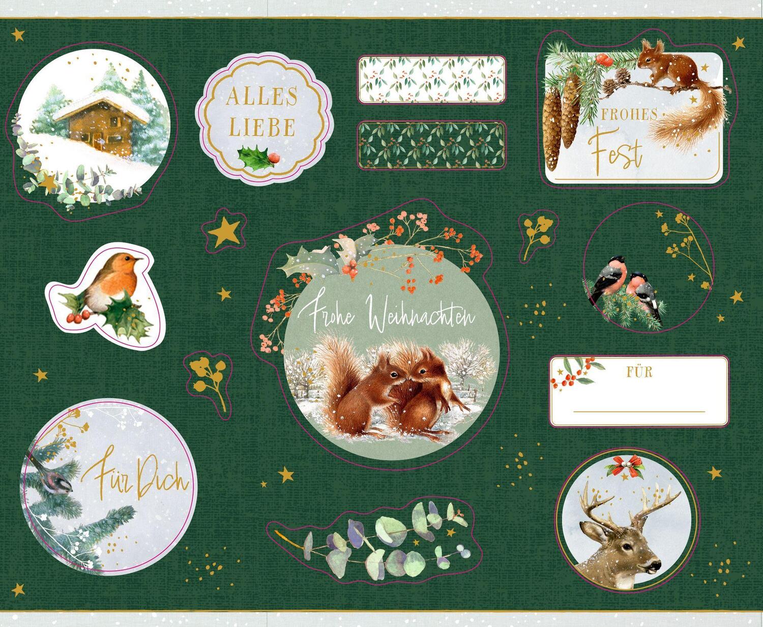 Bild: 4050003956343 | Stickerbuch - Zauberhafte Weihnachtssticker | Marjolein Bastin | Buch