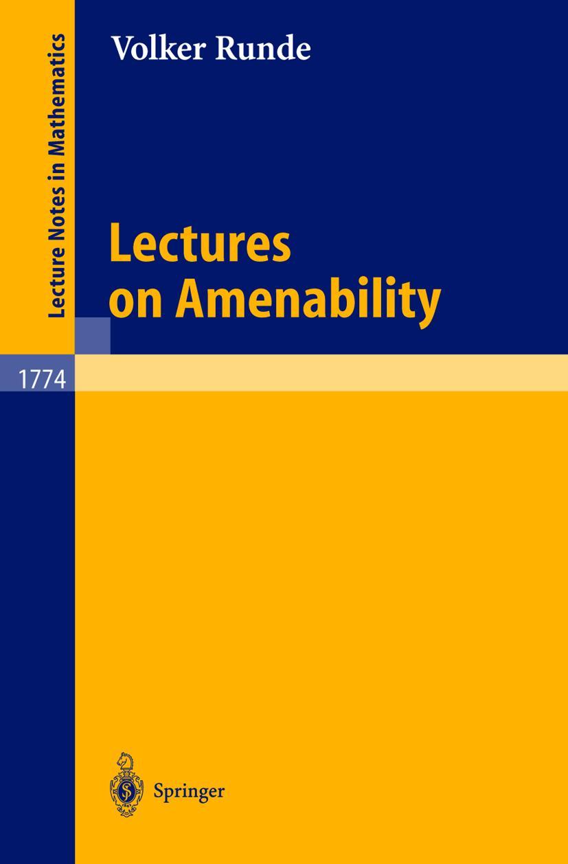 Cover: 9783540428527 | Lectures on Amenability | Volker Runde | Taschenbuch | xiv | Englisch