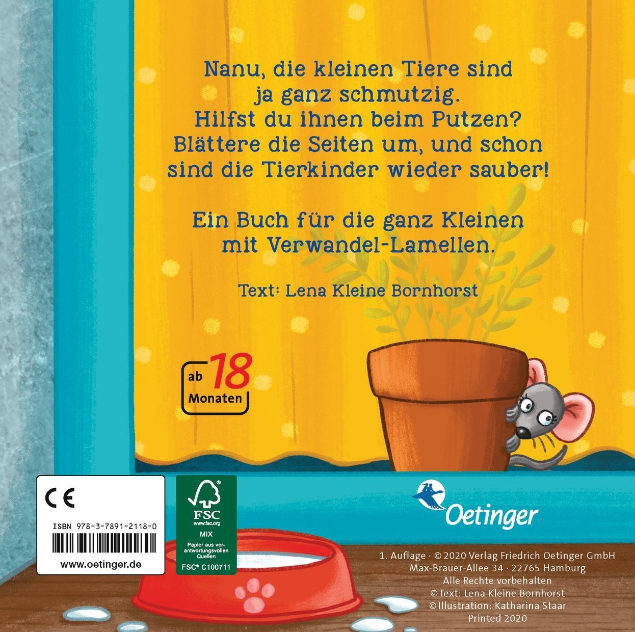 Rückseite: 9783789121180 | Putz die Tatze, kleine Katze! | Lena Kleine Bornhorst | Buch | 10 S.