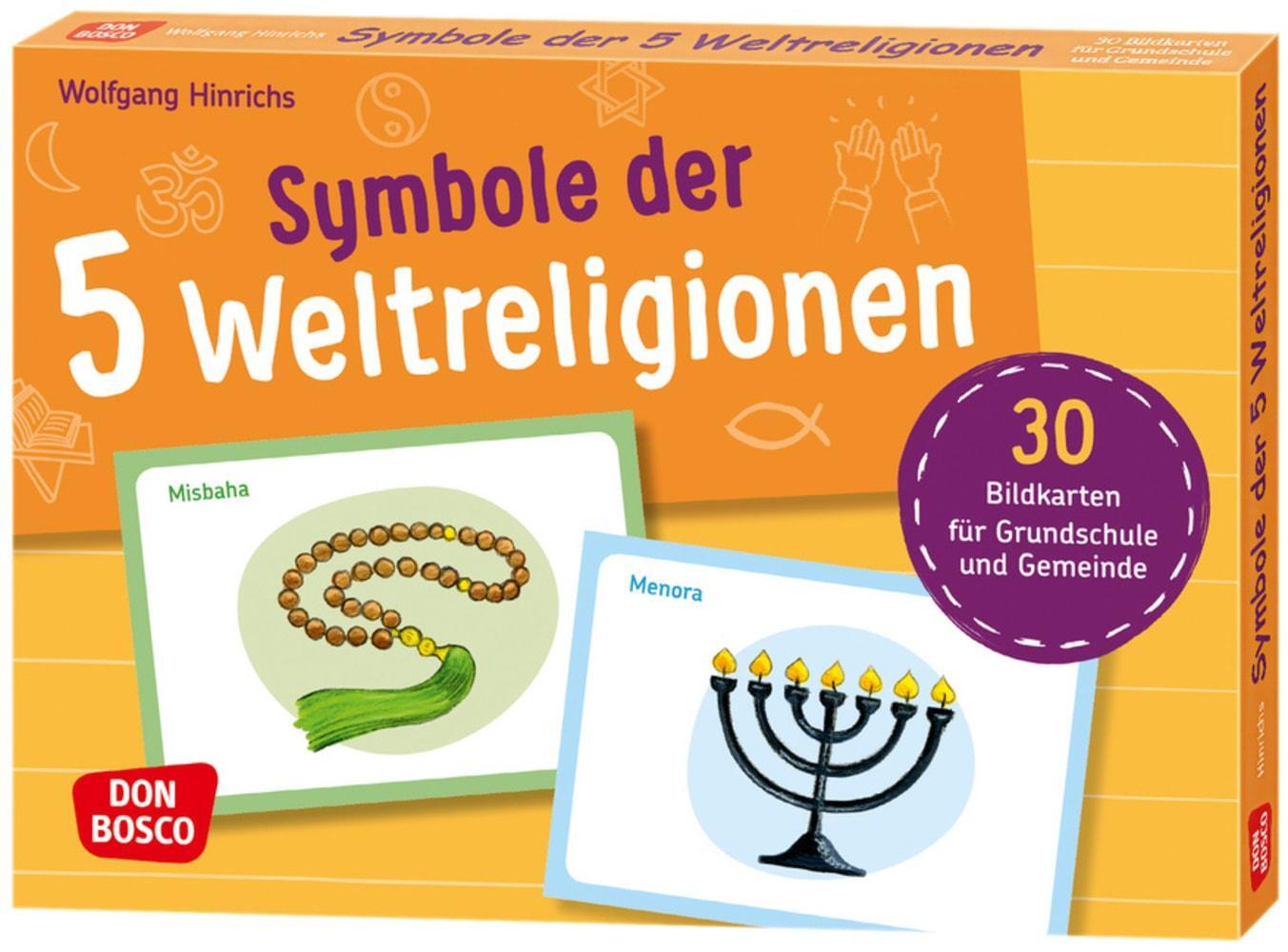Cover: 4260179516610 | Bildkarten Symbole der 5 Weltreligionen | Wolfgang Hinrichs | Box