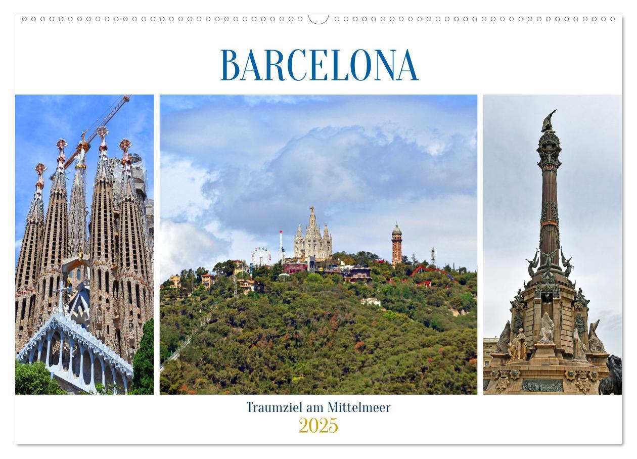 Cover: 9783383866630 | BARCELONA, Traumziel am Mittelmeer (Wandkalender 2025 DIN A2 quer),...