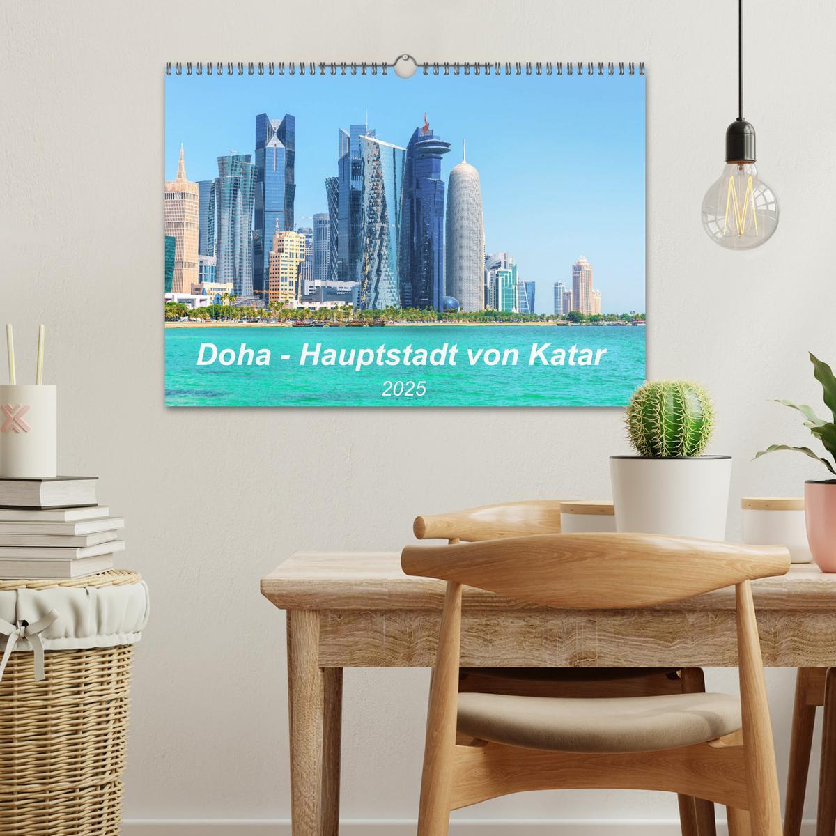 Bild: 9783435141944 | Doha - Hauptstadt von Katar (Wandkalender 2025 DIN A3 quer),...