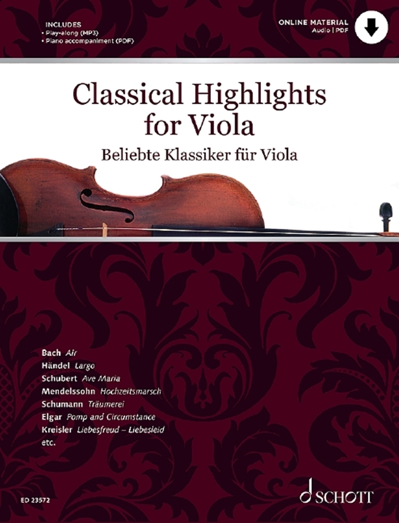 Cover: 842819117025 | Classical Highlights for Viola | arranged for Viola and Piano | 2022