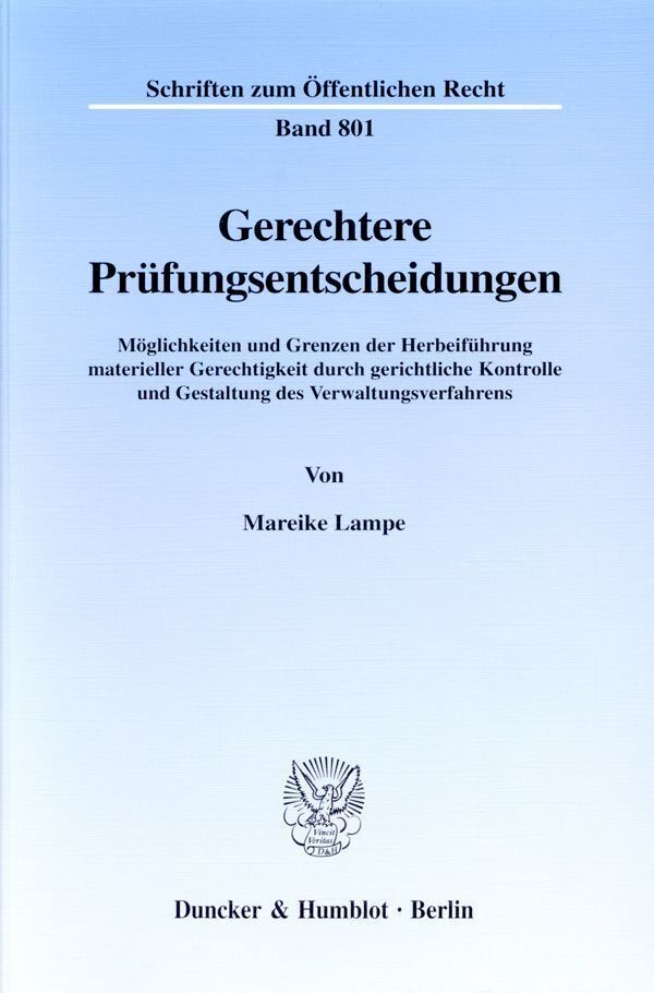 Cover: 9783428099108 | Gerechtere Prüfungsentscheidungen. | Mareike Lampe | Taschenbuch