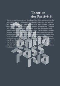 Cover: 9783770554447 | Theorien der Passivität | Merz Akademie | Taschenbuch | 294 S. | 2013