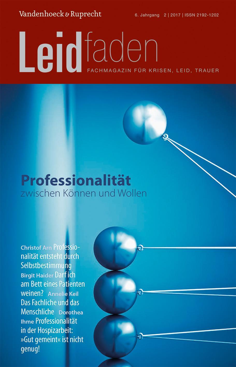 Cover: 9783525806180 | Professionalität zwischen Können und Wollen | Leidfaden 2017 Heft 02