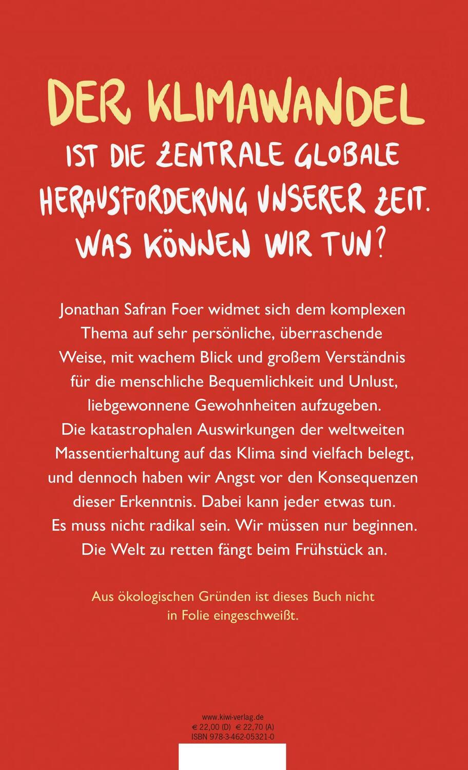 Rückseite: 9783462053210 | Wir sind das Klima! | Jonathan Safran Foer | Buch | 336 S. | Deutsch