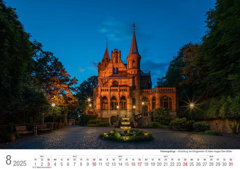 Bild: 9783965352100 | Siebengebirge 2025 Bildkalender A4 quer, spiralgebunden | Holger Klaes