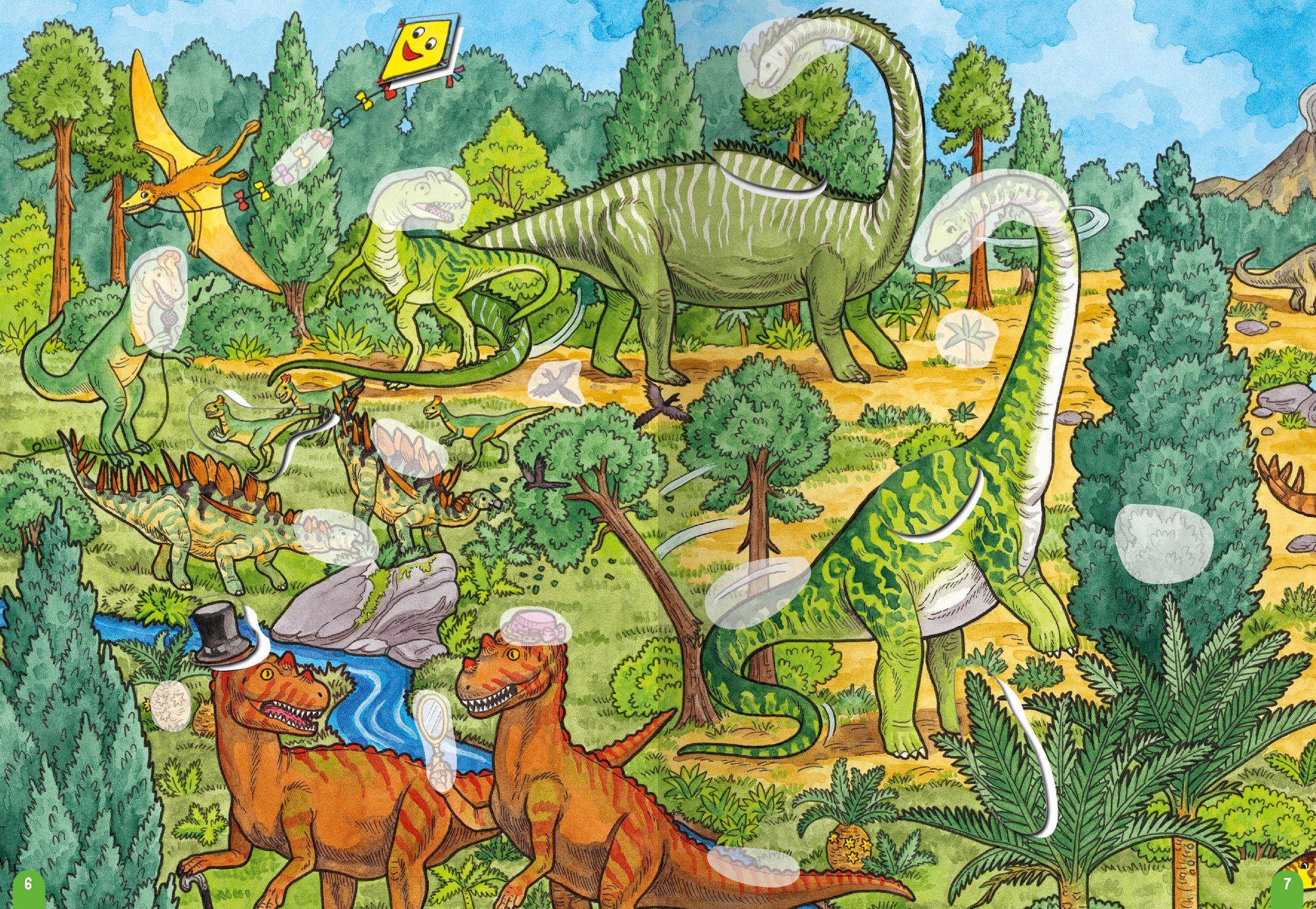 Bild: 9783473488704 | Ravensburger Wimmeln, Rätseln, Stickern: Dinosaurier - Stickerbuch...