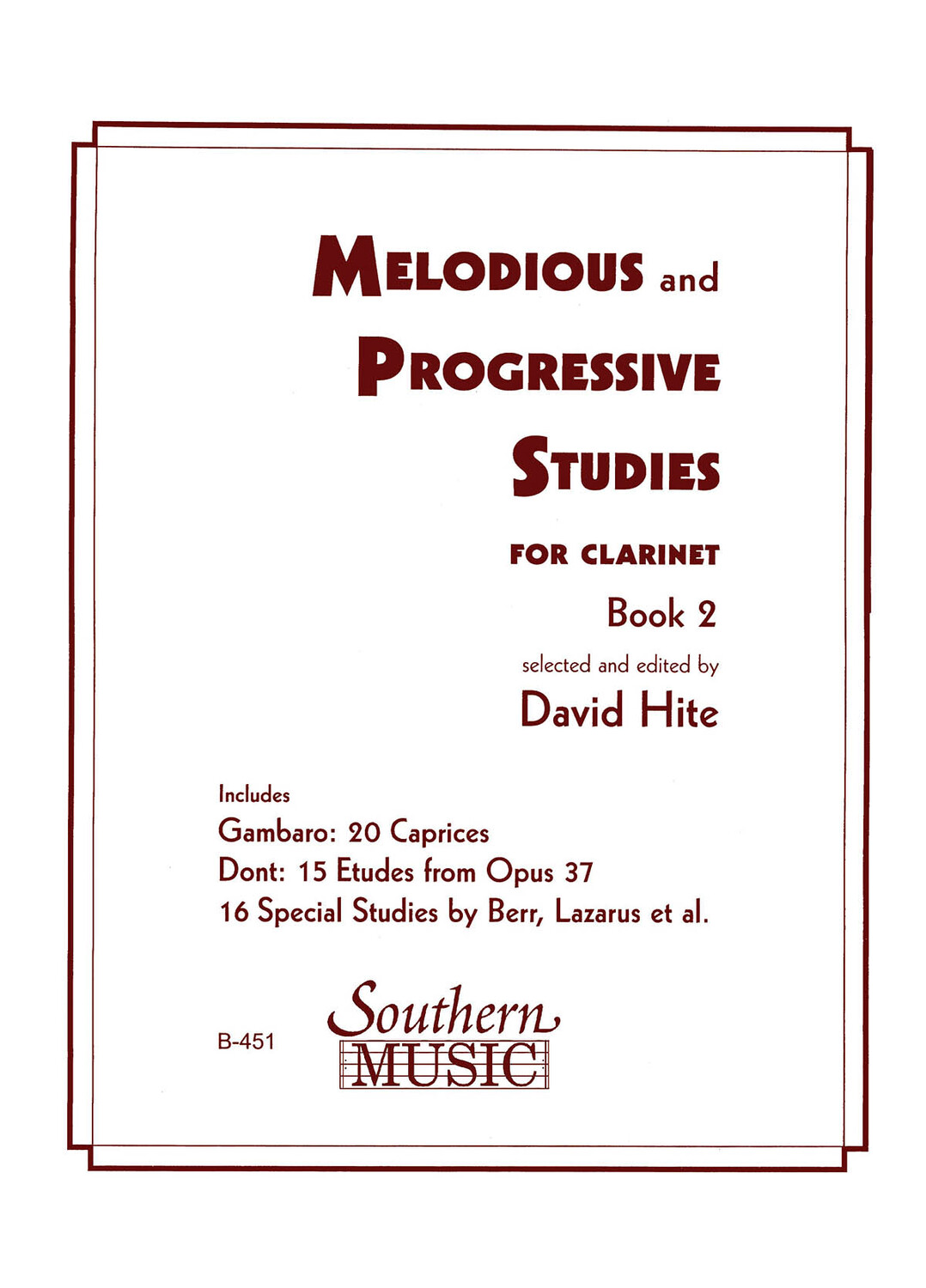Cover: 884088706494 | Melodious And Progressive Studies, Book 2 | Southern Music | Buch
