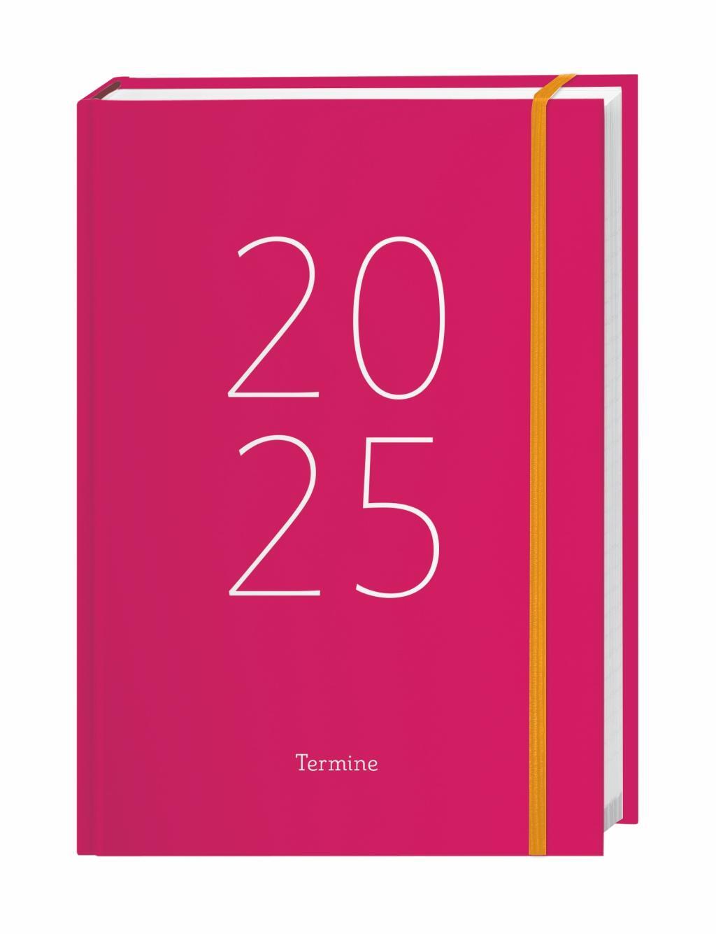 Cover: 9783756408382 | Tages-Kalenderbuch A6, pink 2025 | Heye | Buch | Bürokalender Heye