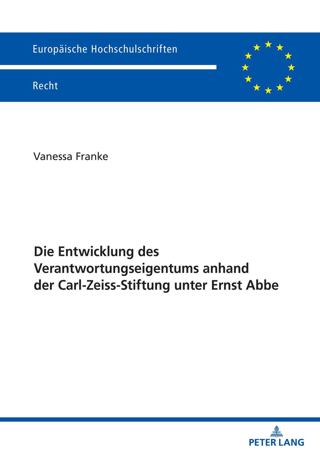 Cover: 9783631922552 | Die Entwicklung des Verantwortungseigentums anhand der...