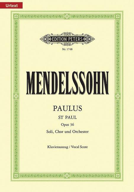 Cover: 9790014007652 | Paulus op. 36 | Oratorium / Klavierauszug | Bartholdy | Taschenbuch