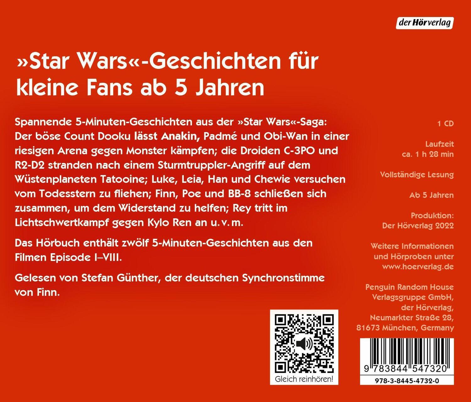 Bild: 9783844547320 | Star Wars 5-Minuten-Geschichten 2 | Andreas Kasprzak | Audio-CD | 2022