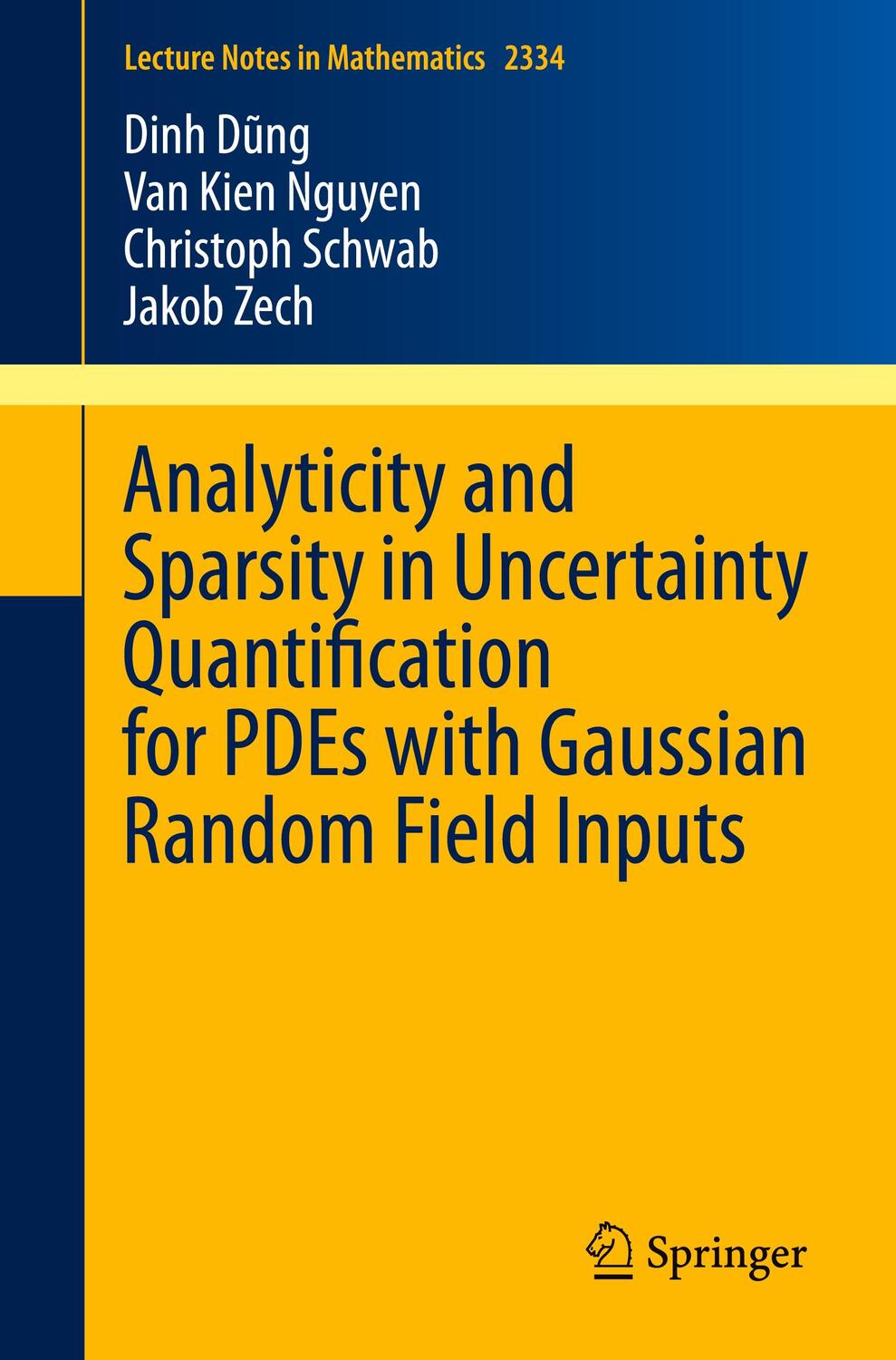 Cover: 9783031383830 | Analyticity and Sparsity in Uncertainty Quantification for PDEs...