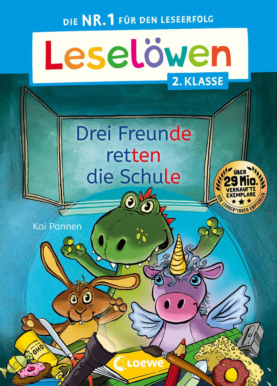 Cover: 9783743214378 | Leselöwen 2. Klasse - Drei Freunde retten die Schule | Kai Pannen