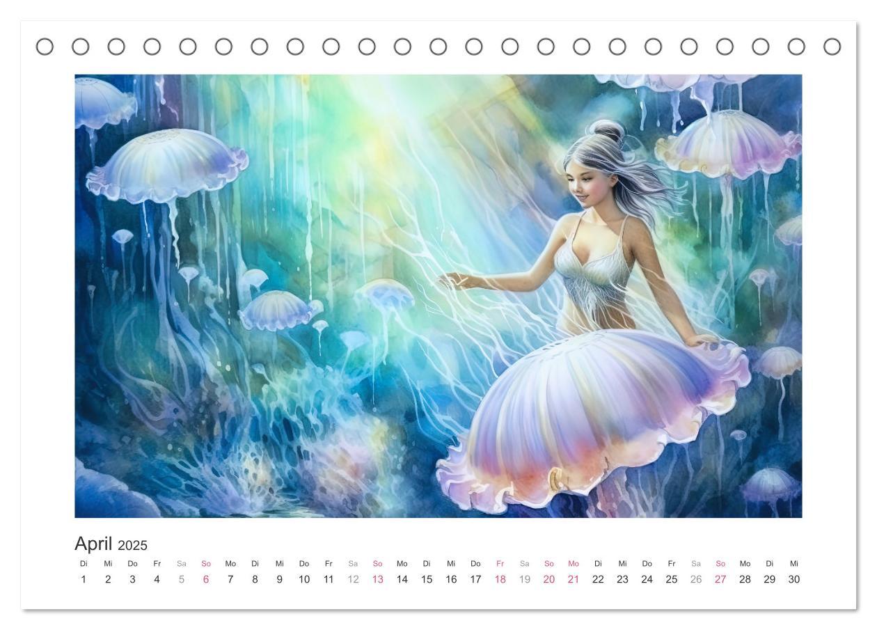 Bild: 9783383892370 | Liebliche Meerjungfrauen (Tischkalender 2025 DIN A5 quer), CALVENDO...