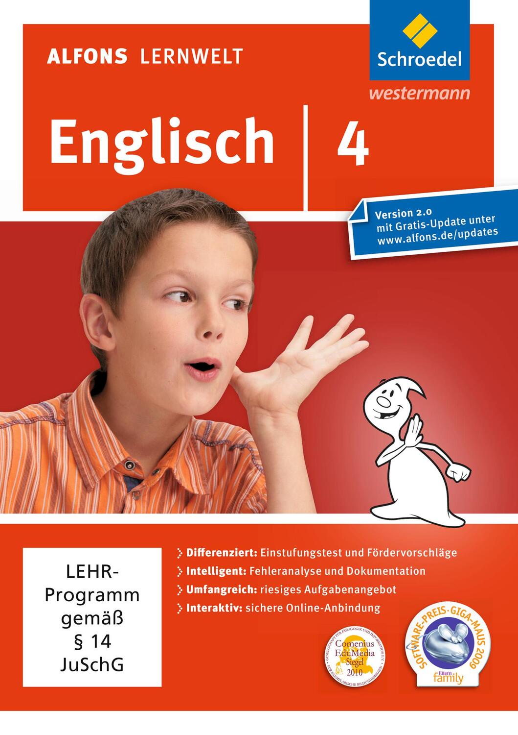 Cover: 9783507602229 | Alfons Lernwelt Lernsoftware Englisch 4. DVD-ROM für Windows 7;...