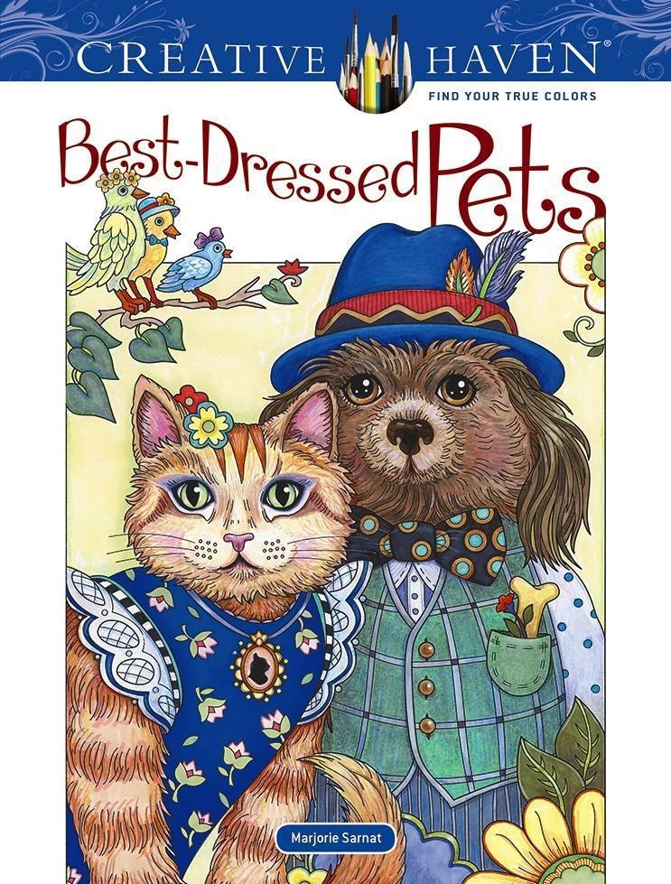 Cover: 9780486836775 | Creative Haven Best-Dressed Pets Coloring Book | Marjorie Sarnat