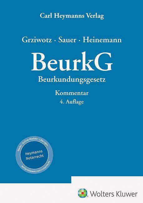 Cover: 9783452298140 | BeurkG - Beurkundungsgesetz | Beurkundungsgesetz | Grziwotz (u. a.)