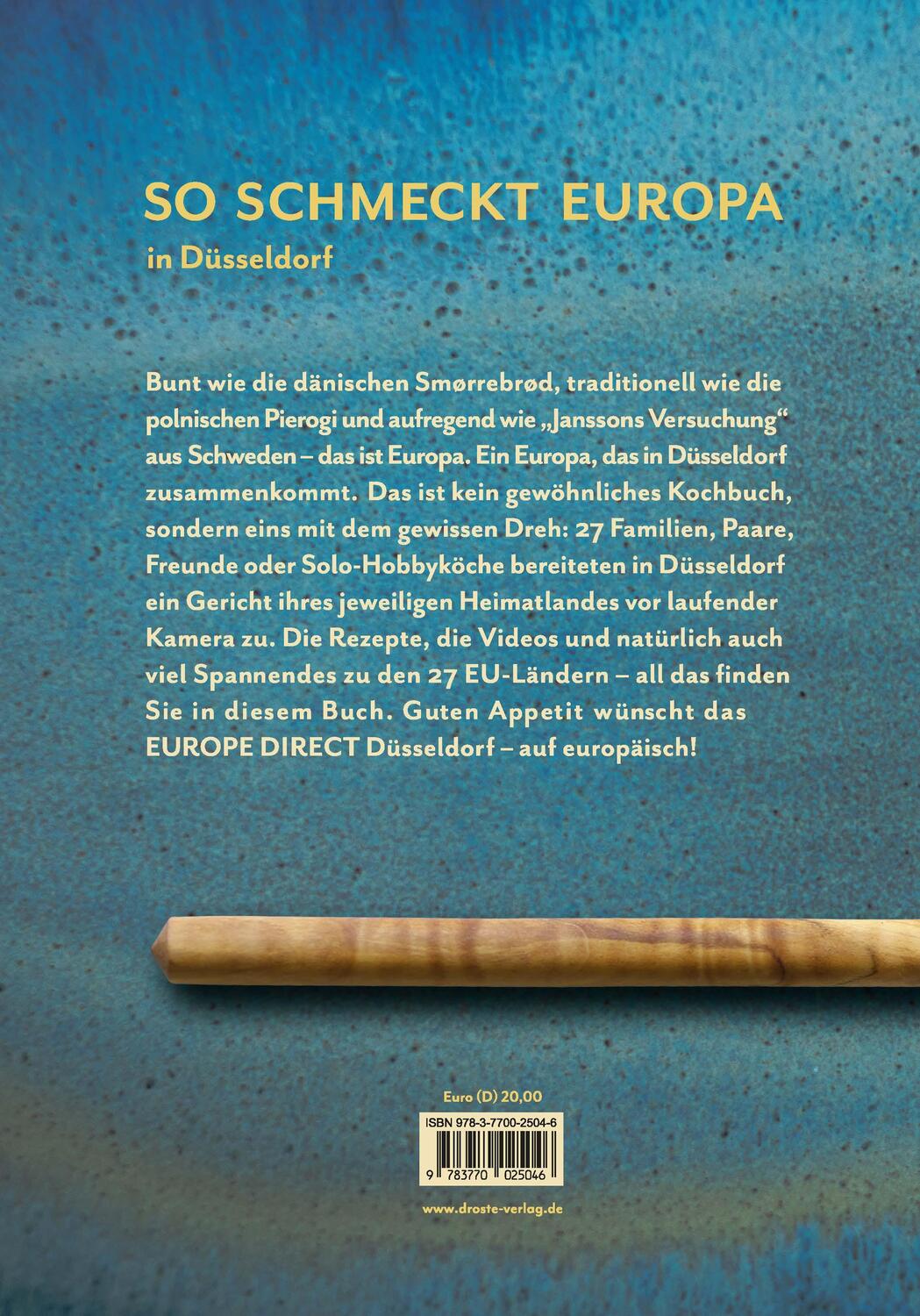 Rückseite: 9783770025046 | So schmeckt Europa | in Düsseldorf | Annette Kranz (u. a.) | Buch