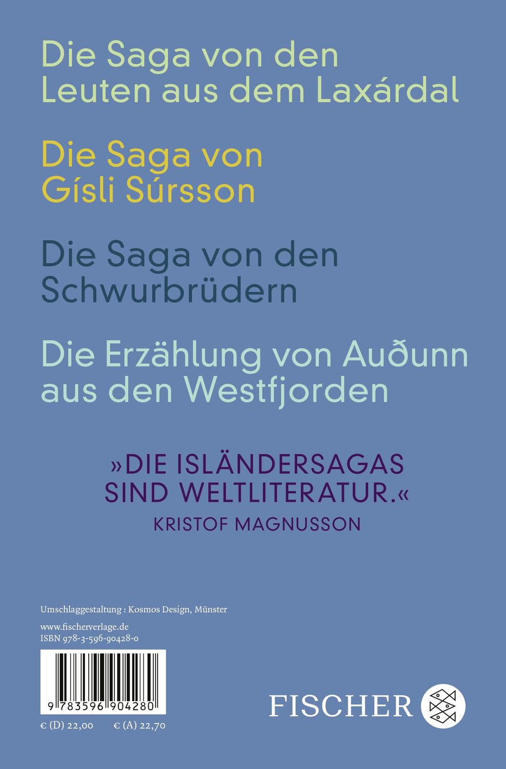 Rückseite: 9783596904280 | Isländersagas 2 | Klaus Böldl (u. a.) | Taschenbuch | 848 S. | Deutsch