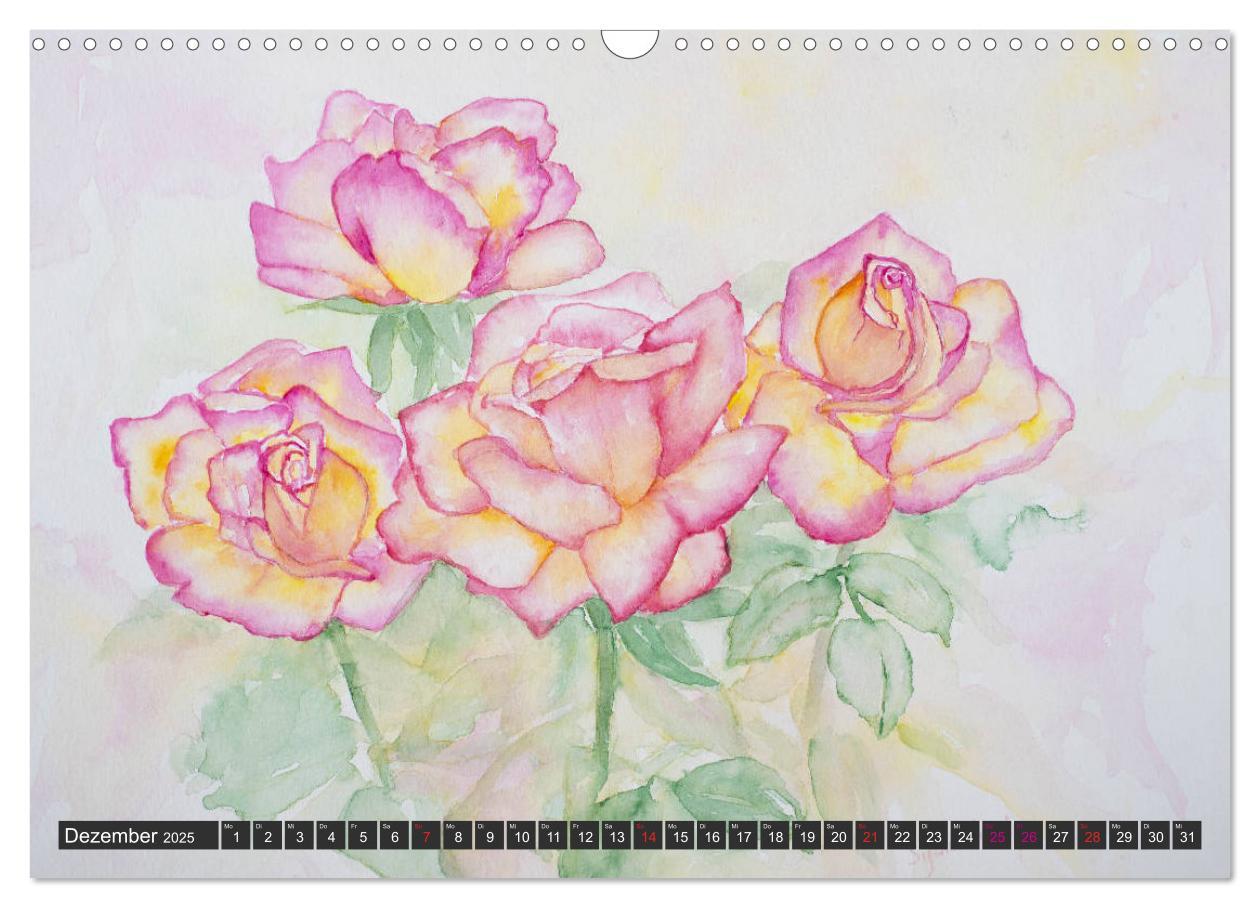 Bild: 9783435312368 | Blumenbilder in Aquarell (Wandkalender 2025 DIN A3 quer), CALVENDO...