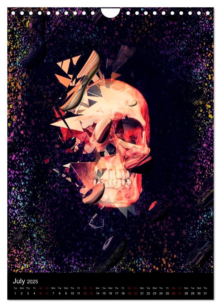 Bild: 9781325972890 | Skulls by Nico Bielow (Wall Calendar 2025 DIN A4 portrait),...