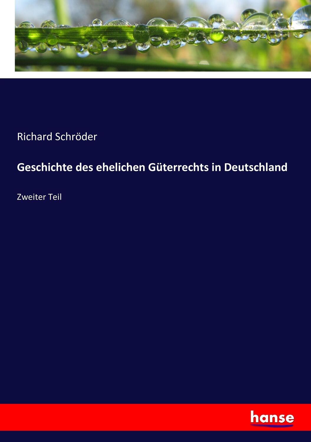Cover: 9783743690240 | Geschichte des ehelichen Güterrechts in Deutschland | Zweiter Teil