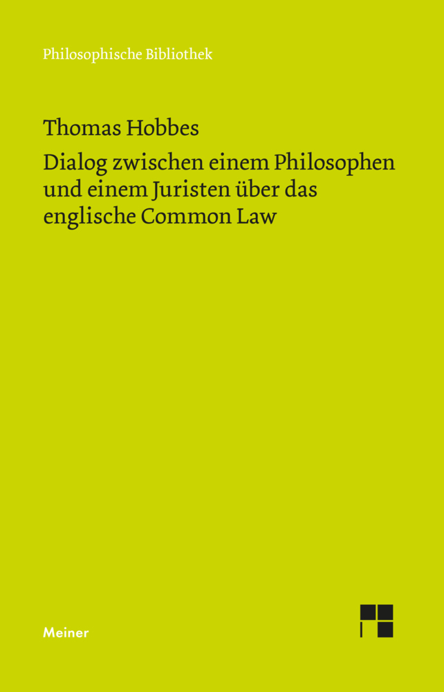 Cover: 9783787340460 | Dialog zwischen einem Philosophen und einem Juristen über das...