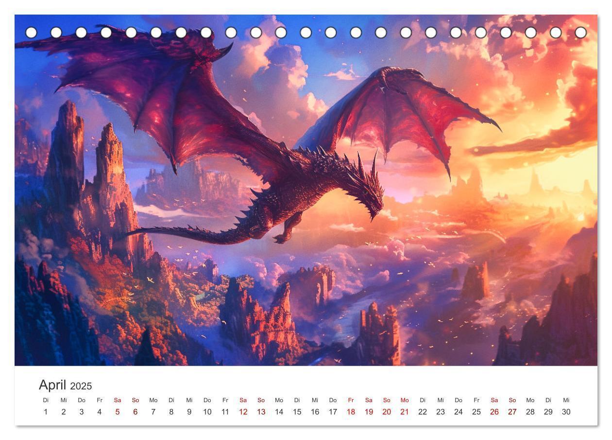 Bild: 9783383790966 | Das Jahr der Drachen (Tischkalender 2025 DIN A5 quer), CALVENDO...