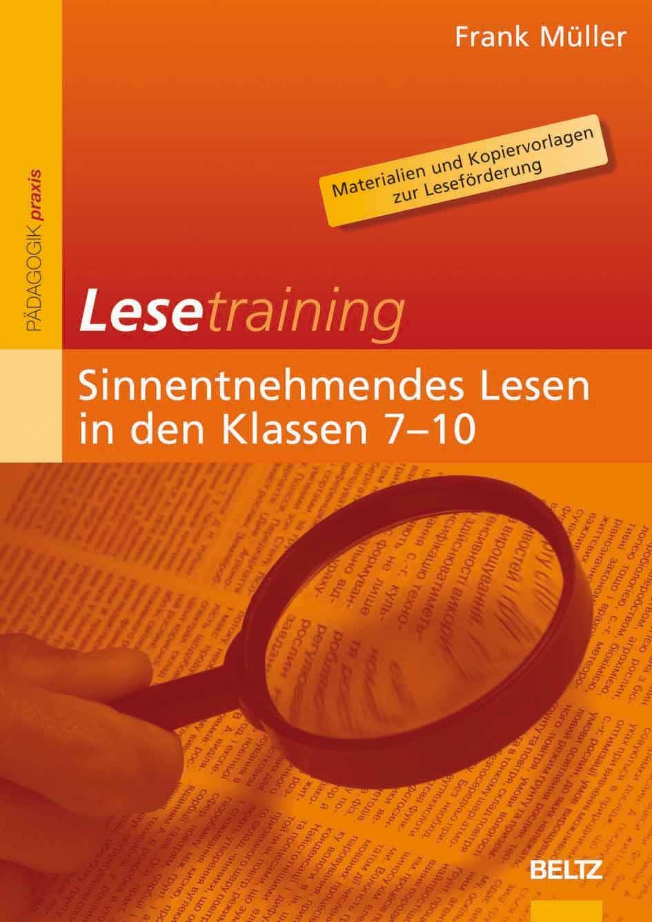 Cover: 9783407626417 | Lesetraining: Sinnentnehmendes Lesen in den Klassen 7-10 | Müller