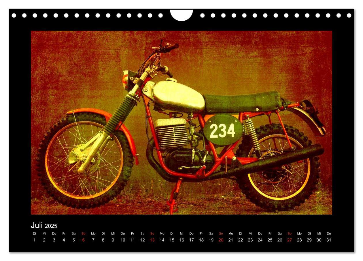 Bild: 9783435839957 | Motorrad Oldtimer (Wandkalender 2025 DIN A4 quer), CALVENDO...