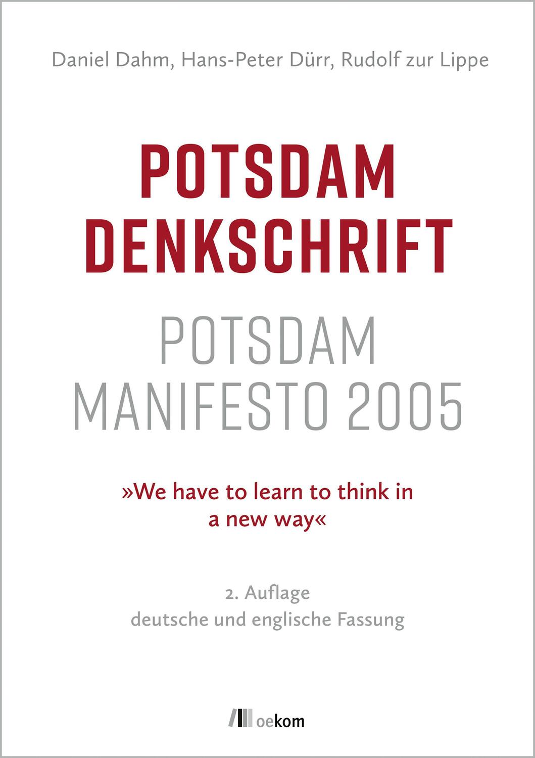 Cover: 9783962383343 | Potsdam Denkschrift | Daniel Dahm (u. a.) | Taschenbuch | Deutsch